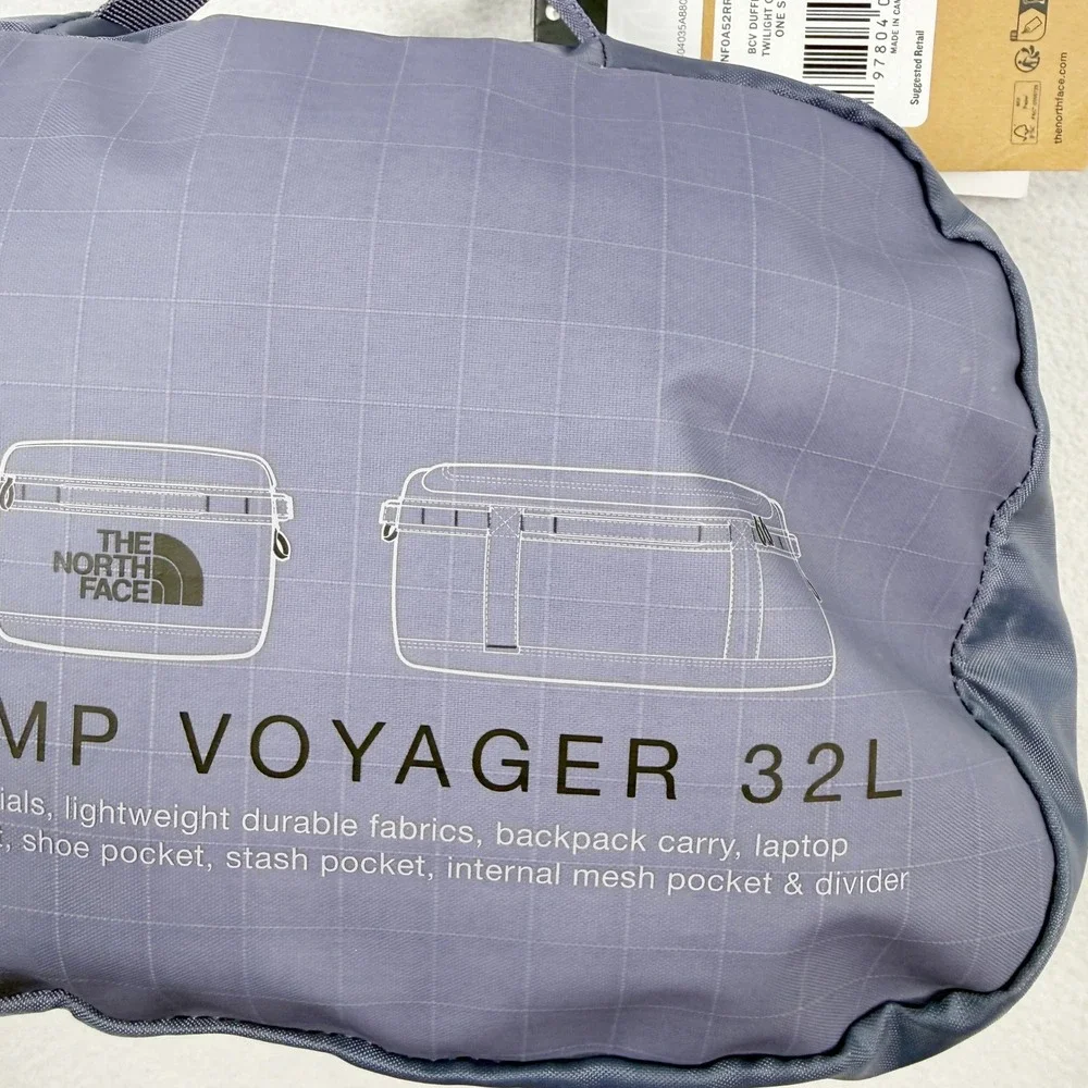 The North Face Base Camp Voyager Duffel 32L Twilight Galaxy Purple - New